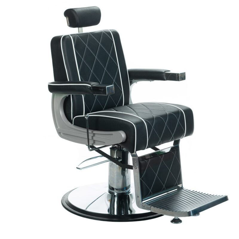 Sillón de barbero hidráulico Ramon Black para barbería barbershop